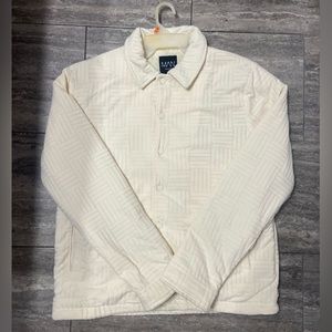 Well Fit White BoohooMAN Bomber Jacket Mens
